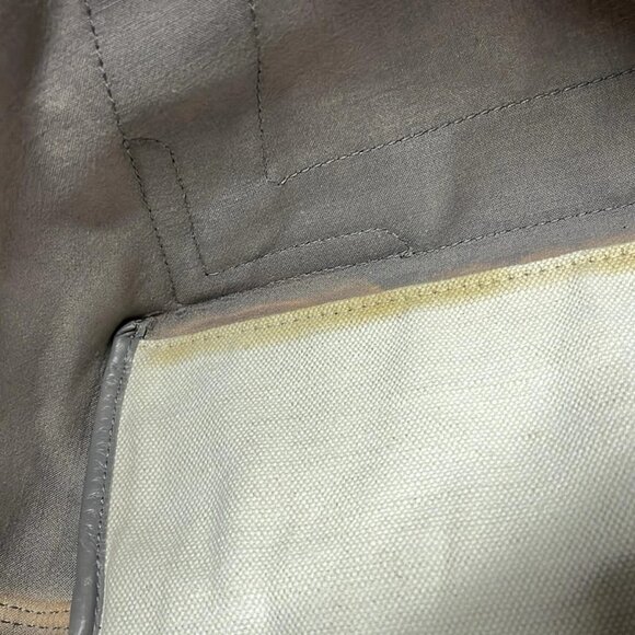 Auth BALENCIAGA Navy Cabas M 339936 White Gray Canvas Leather - Tote Bag - Picture 13 of 16